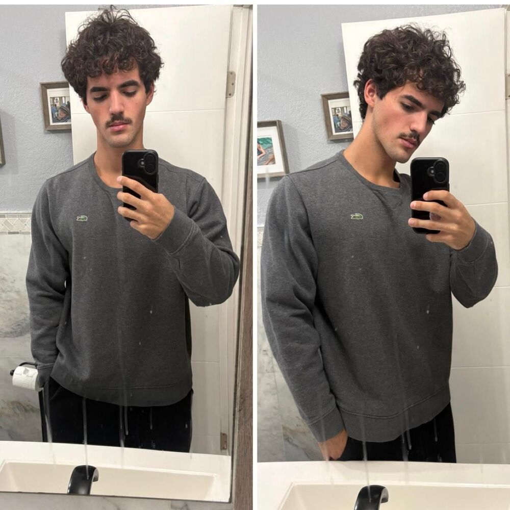 Lacoste Sport Gray Crewneck Sweatshirt